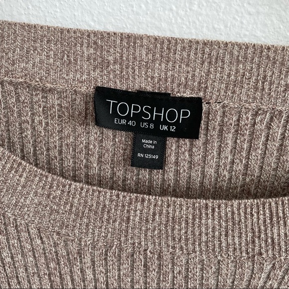 TOPSHOP Split Hem Ribbed Tunic - Picture 5 of 8